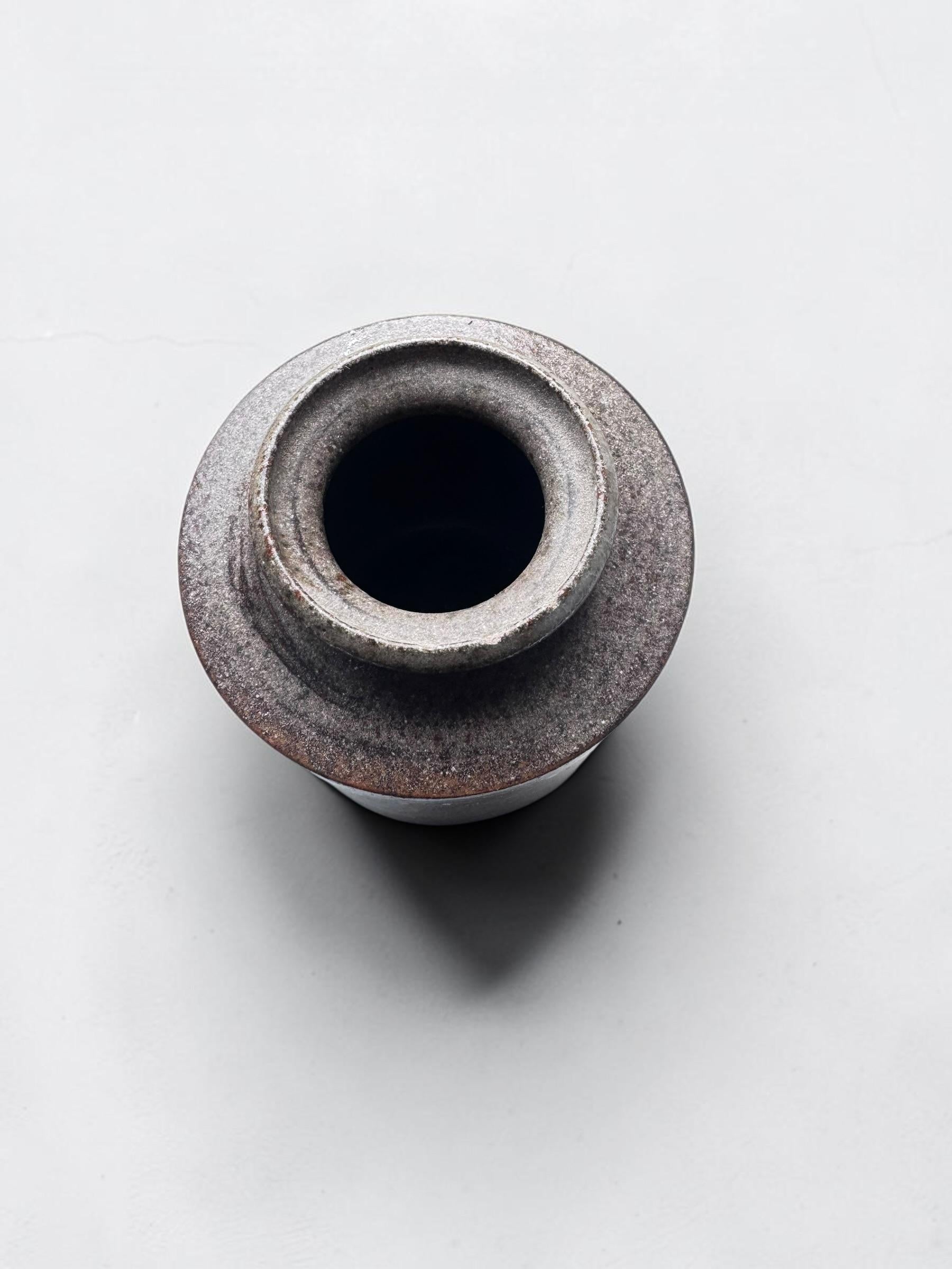 Vintage Danish stoneware: Wabi sabi studio pottery vase by Lone Skousen Petersen
