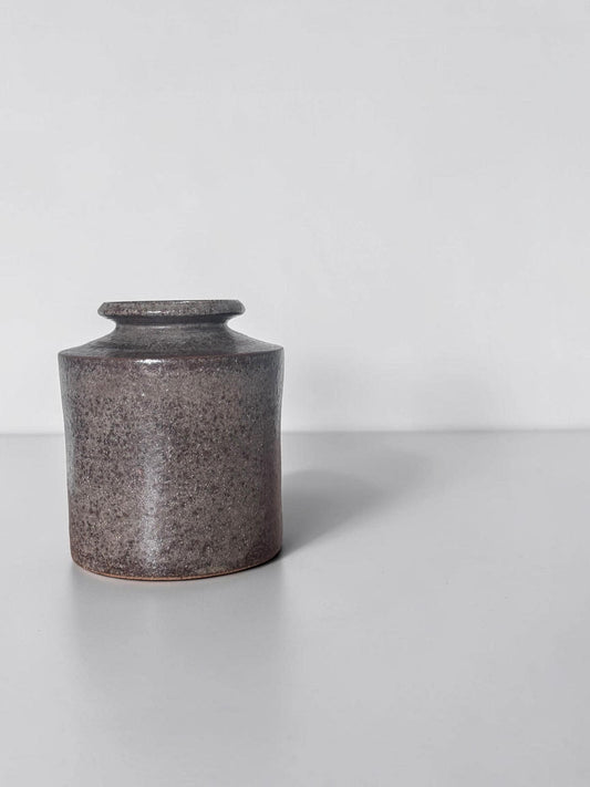 Vintage Danish stoneware: Wabi sabi studio pottery vase by Lone Skousen Petersen