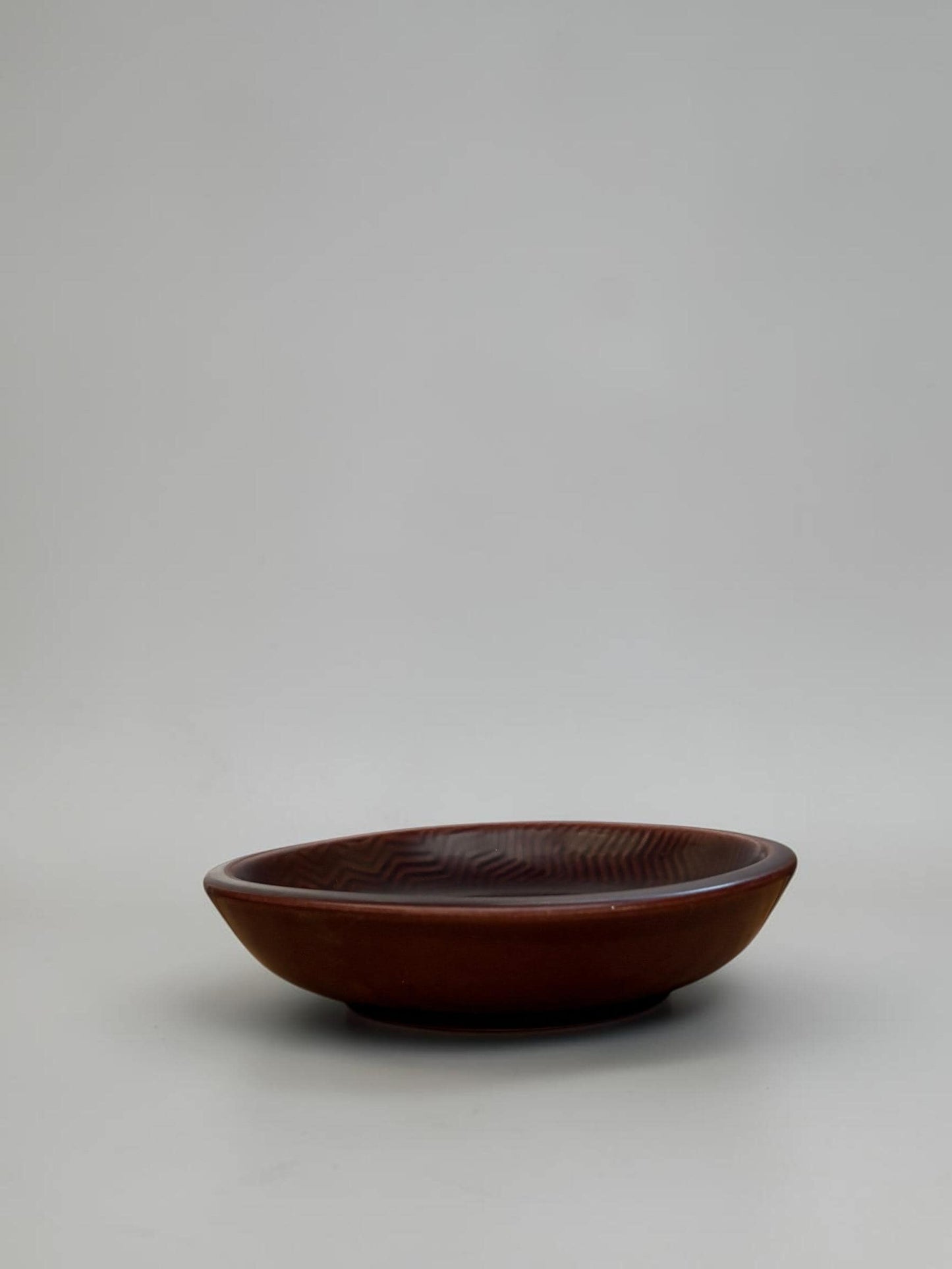 Nils Thorsson for Aluminia midcentury ‘Marselis’ bowl in oxblood wave glaze