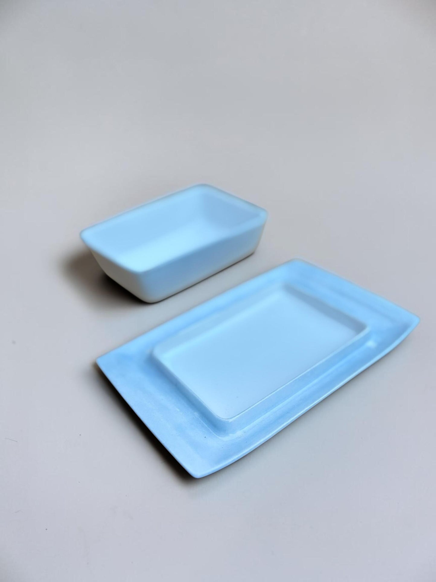Rare Royal Copenhagen butter dish by Ivan Weiss in hand painted faience