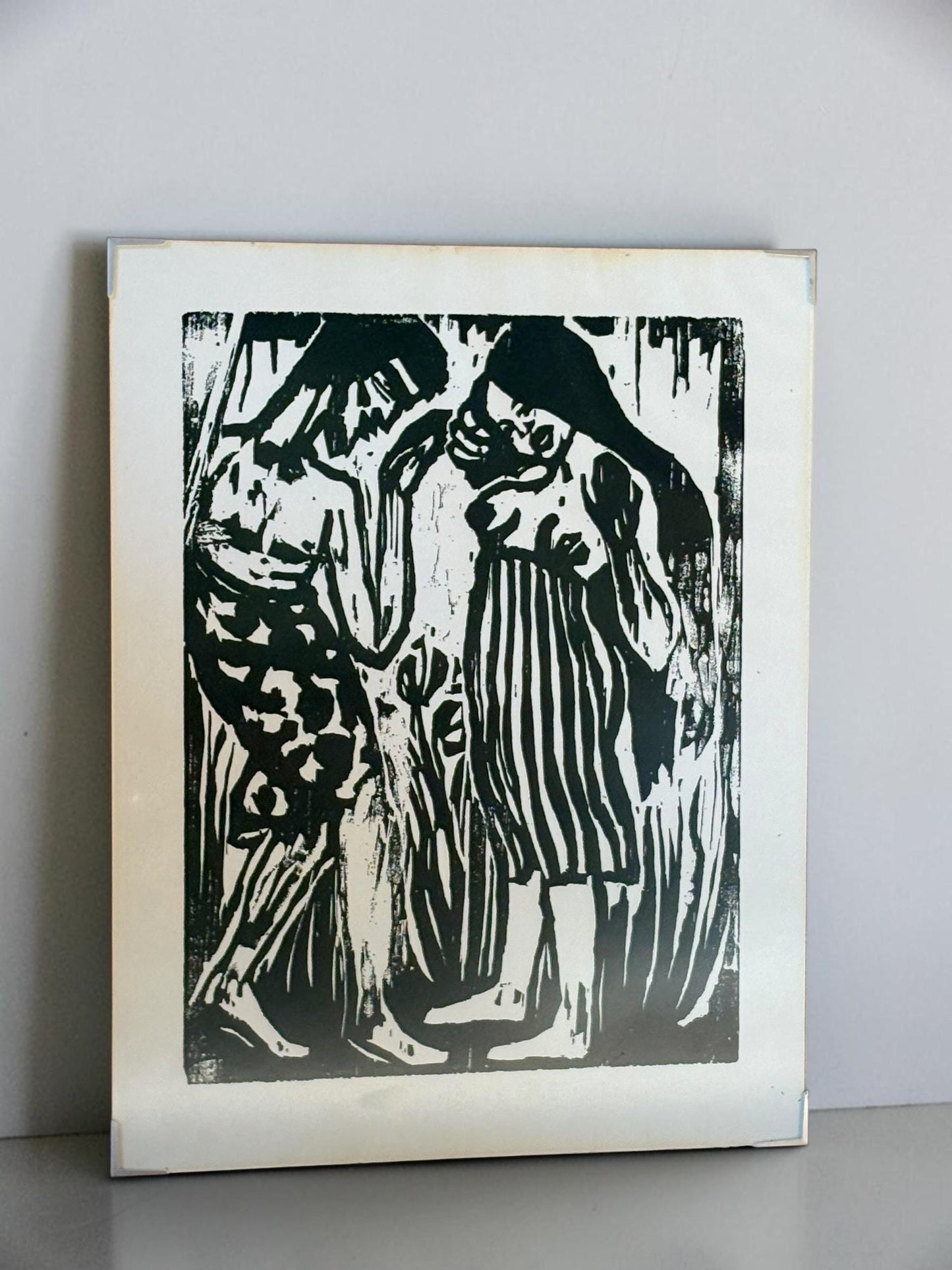 Set of 2 vintage Emil Nolde framed prints – Two Women & Candle Dancers